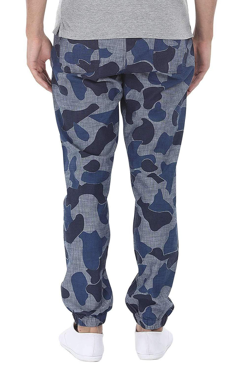 Enzyme Washed Cuff Jogger Printed Pant