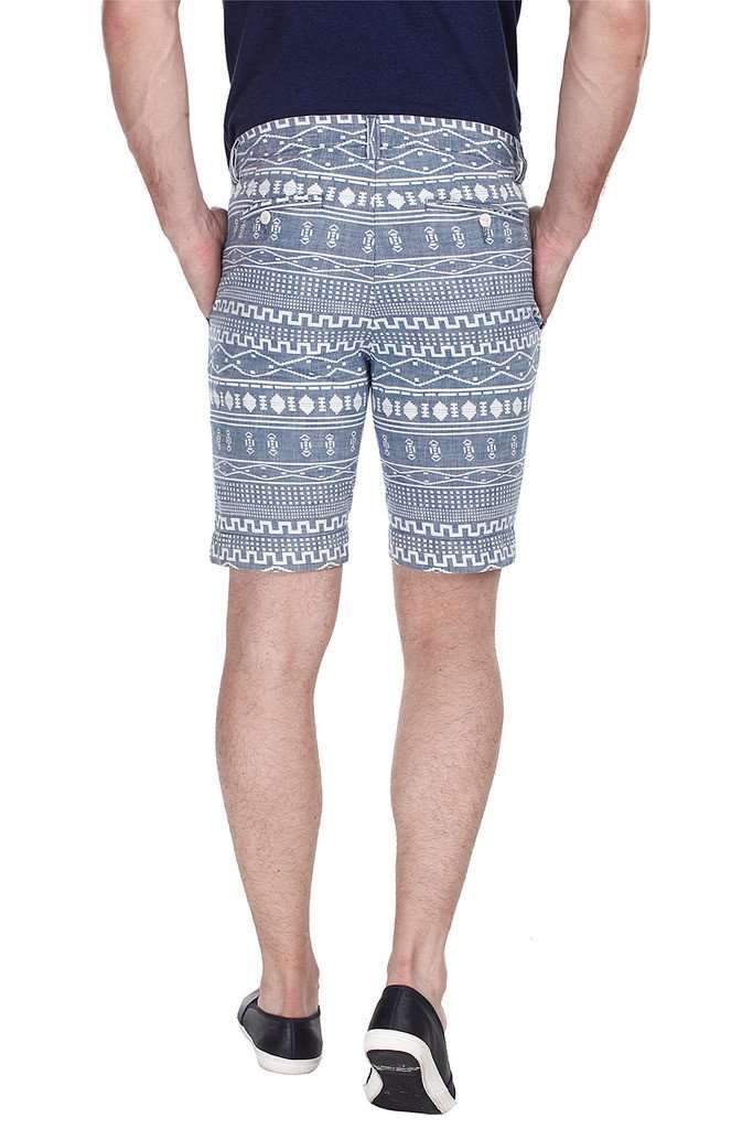 Aloha Printed Denim Shorts