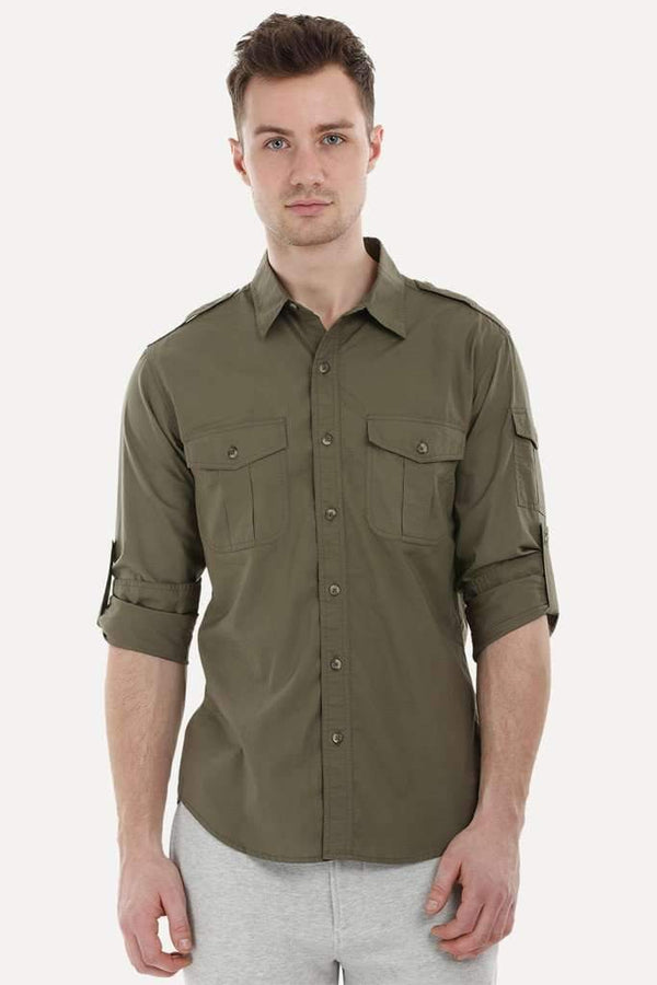 Army Shirt with Epaulets