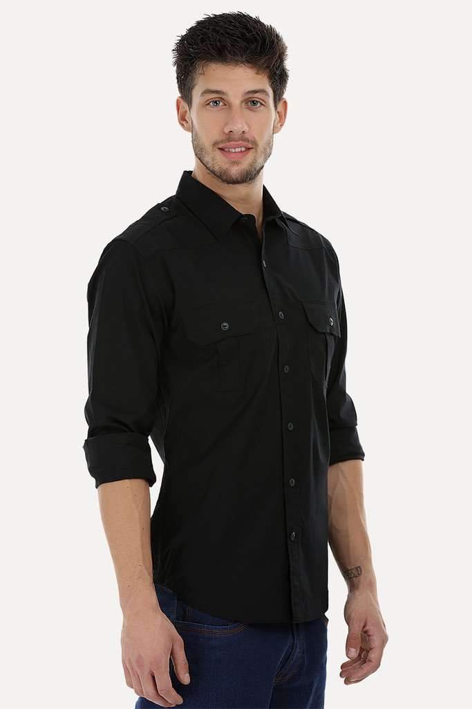 Army Styled Stretchable Shirt
