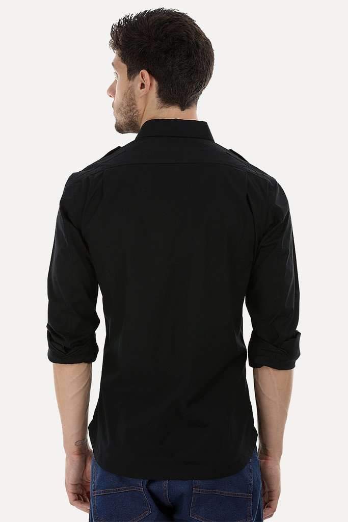Army Styled Stretchable Shirt