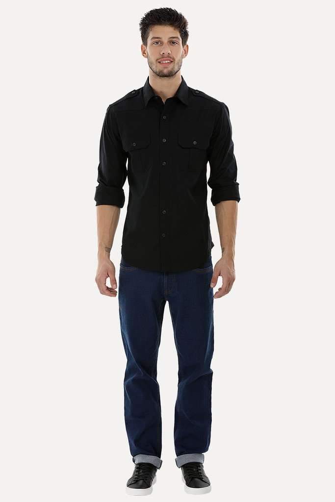 Army Styled Stretchable Shirt