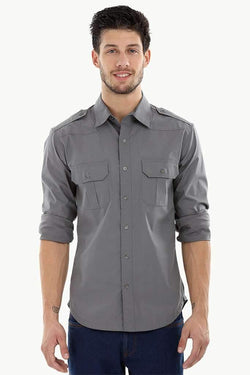 Army Styled Stretchable Shirt