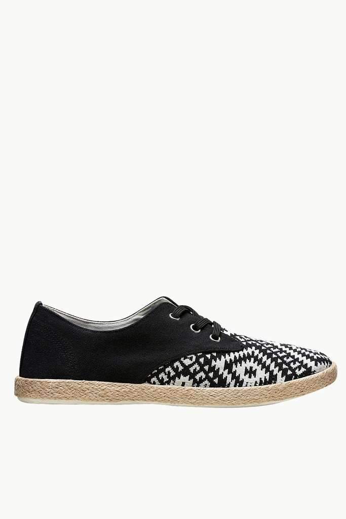 Lace Up Aztec Print Espadrilles