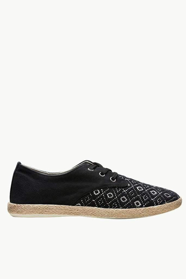 Lace Up Aztec Print Espadrilles
