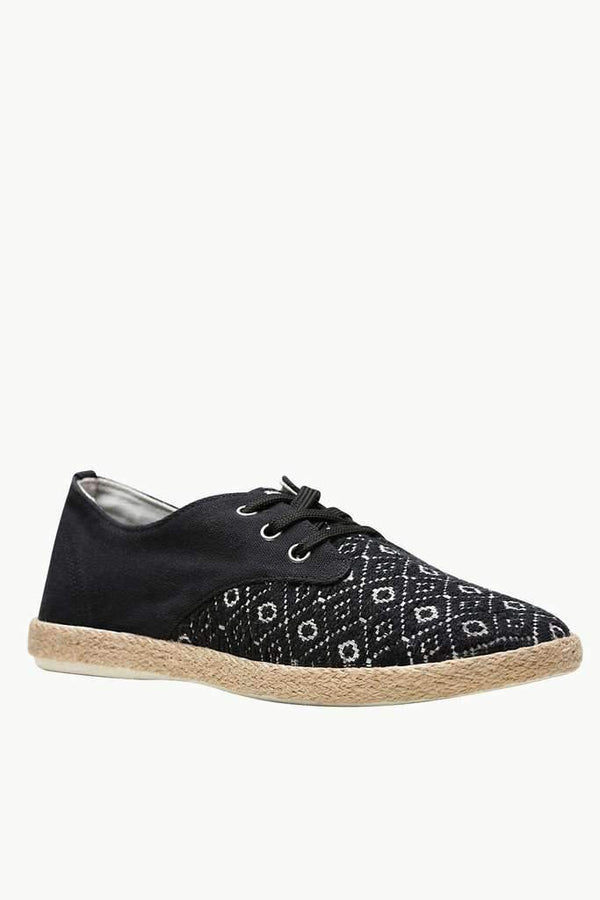 Lace Up Aztec Print Espadrilles