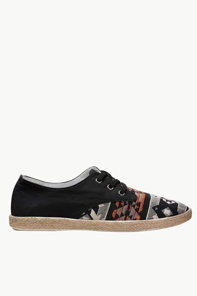 Lace Up Aztec Print Espadrilles