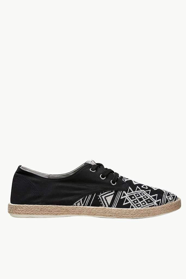 Lace Up Aztec Print Espadrilles