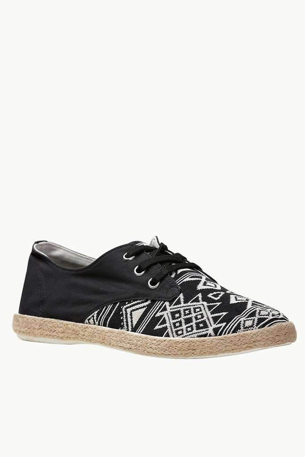 Lace Up Aztec Print Espadrilles