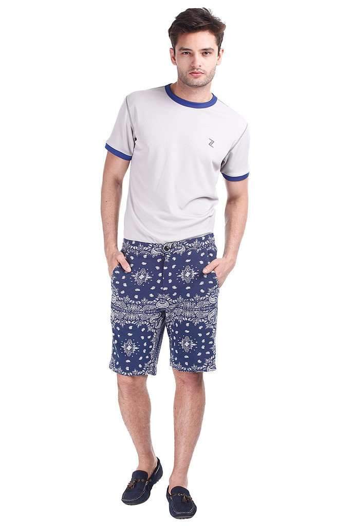 Bandana Print Super Combed Cotton Shorts