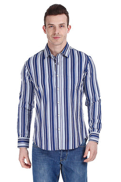 Bar Code Multi Stripe Full Sleeve Shirt