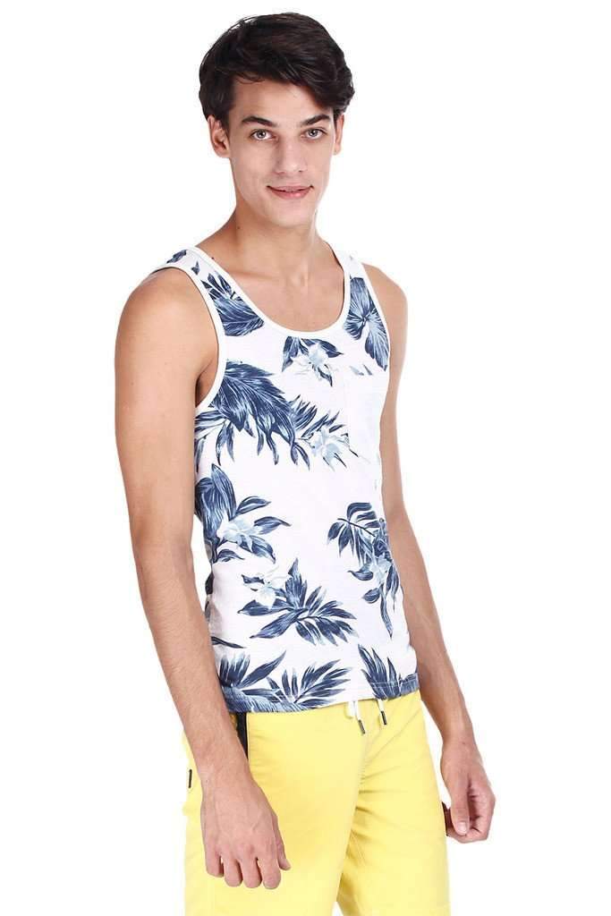 Beach Holiday Printed Short Sleeve Tank