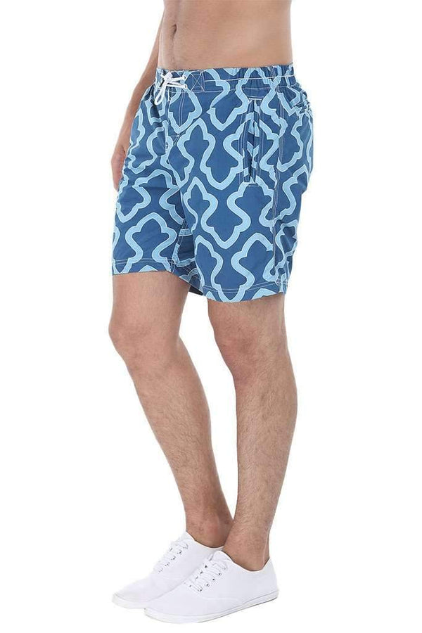 Beach Print Quick-Dry Nylon Swim Shorts