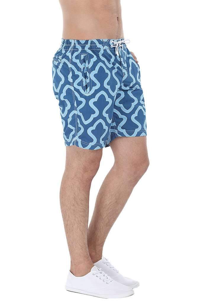 Beach Print Quick-Dry Nylon Swim Shorts