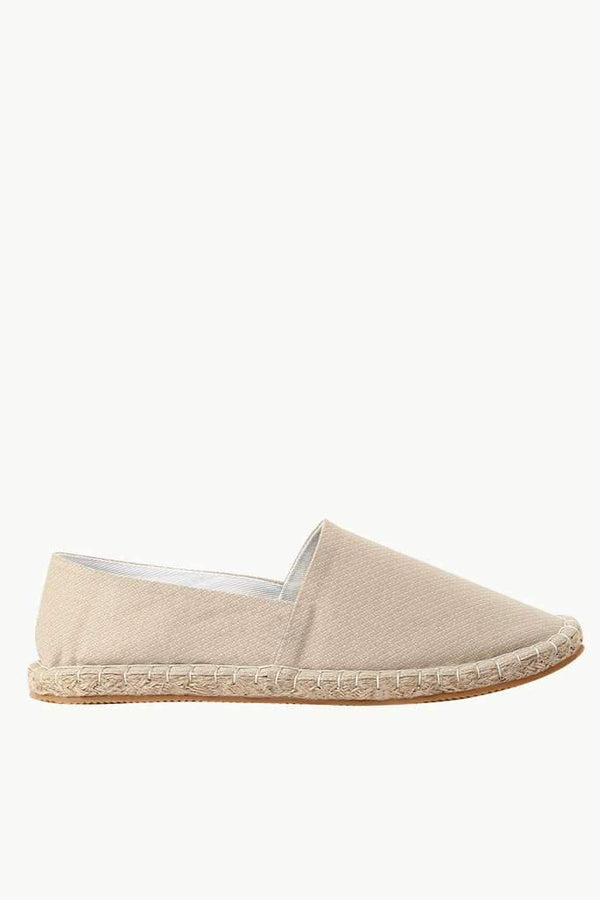 Beige Print Slip-On Espadrilles