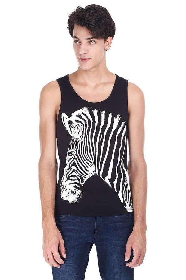 Black And White Zebra Print Tank