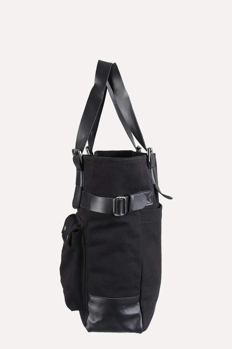 Black Twill Canvas Tote Bag