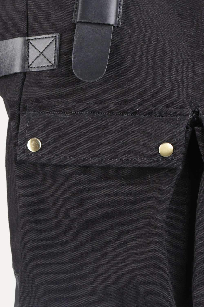 Black Twill Canvas Tote Bag
