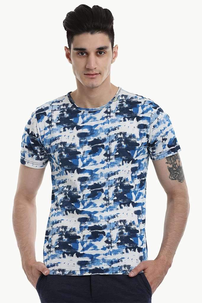 Blue Paint Splatter Tee