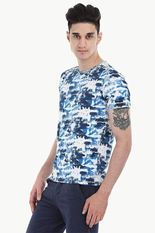 Blue Paint Splatter Tee