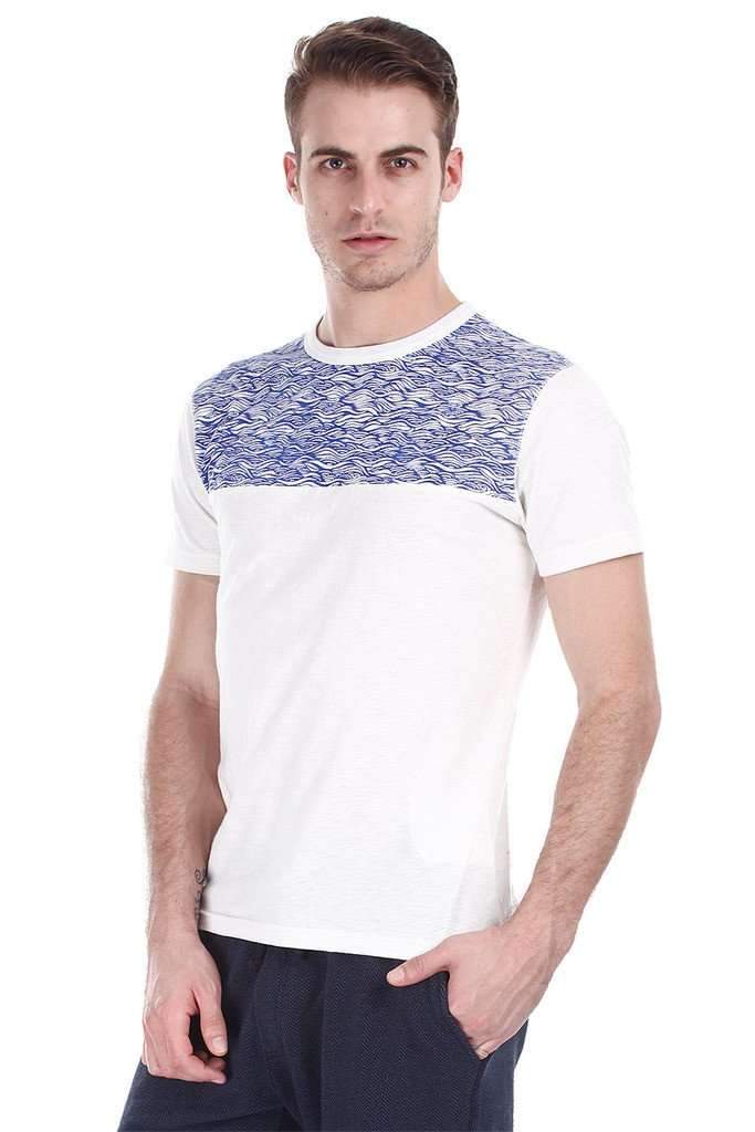 Blue Wave Print Super Soft Tee