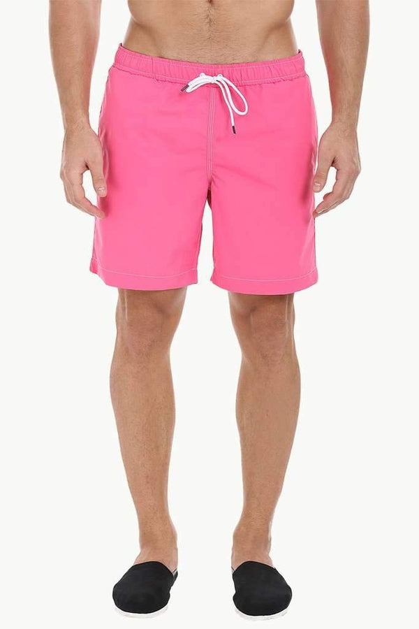 Bright Hue Voyage Swim Shorts With Elastic Waistband
