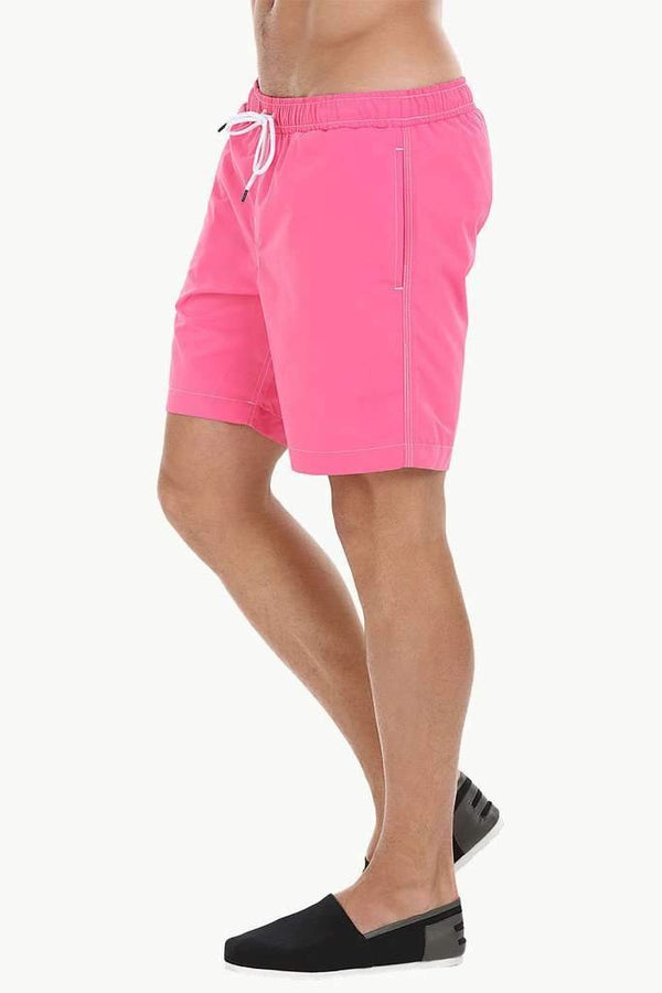 Bright Hue Voyage Swim Shorts With Elastic Waistband