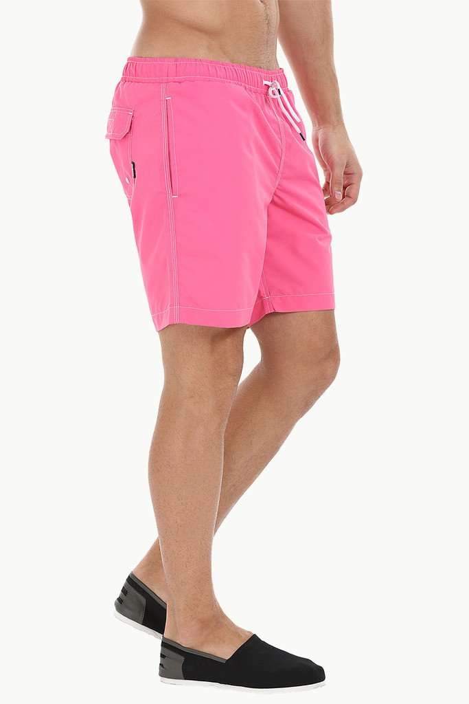 Bright Hue Voyage Swim Shorts With Elastic Waistband