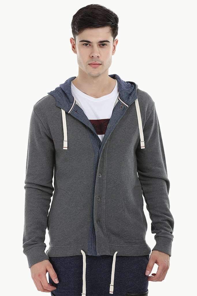 Buttoned Casual Hoodie