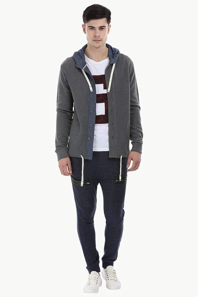Buttoned Casual Hoodie