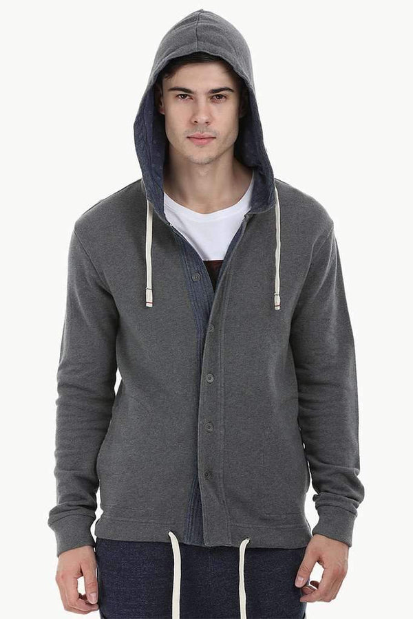 Buttoned Casual Hoodie