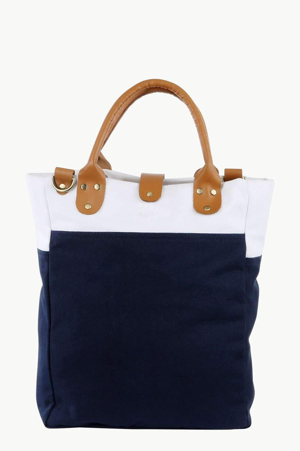 Canvas Colorblock Urban Tote Bag