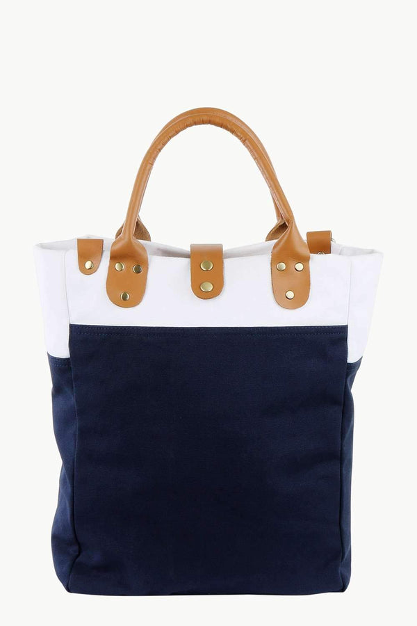 Canvas Colorblock Urban Tote Bag