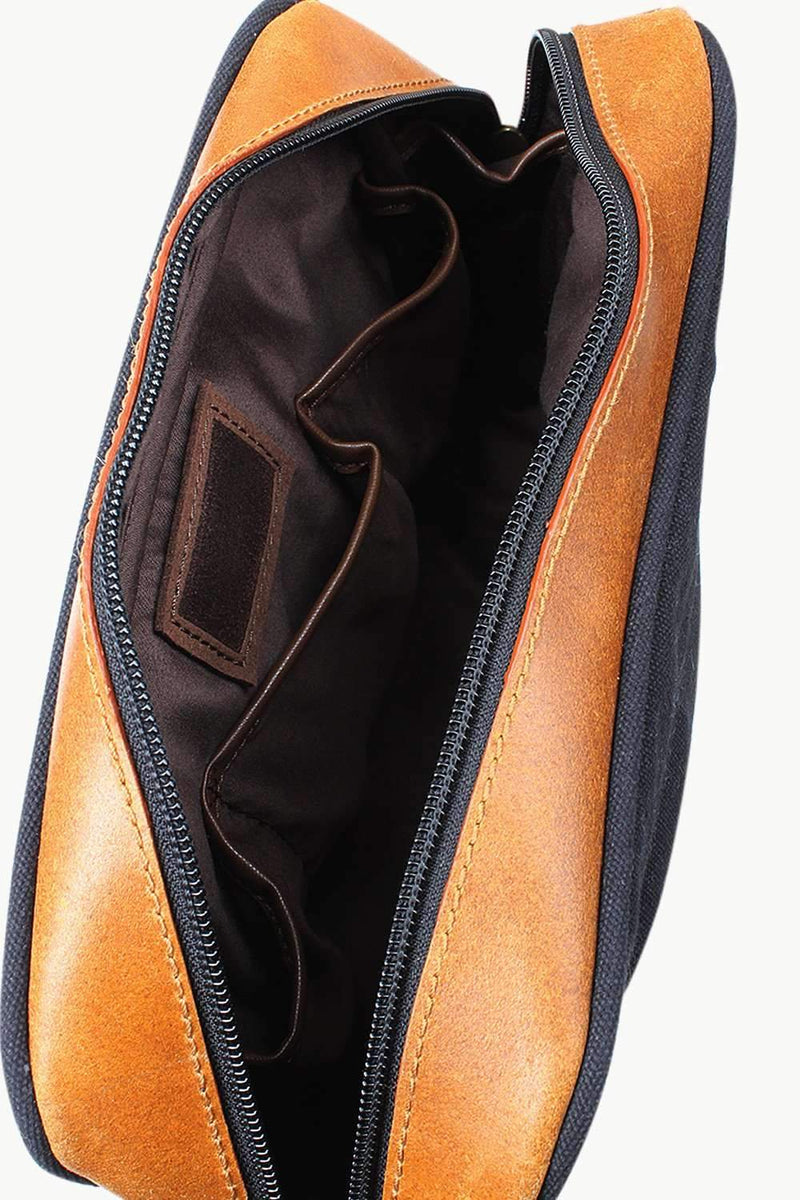 Canvas Mini Toiletry Bag With Zip