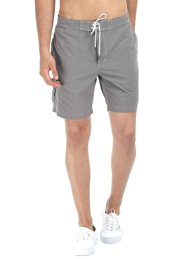 Washed Look Quick Dry Nylon Board Shorts