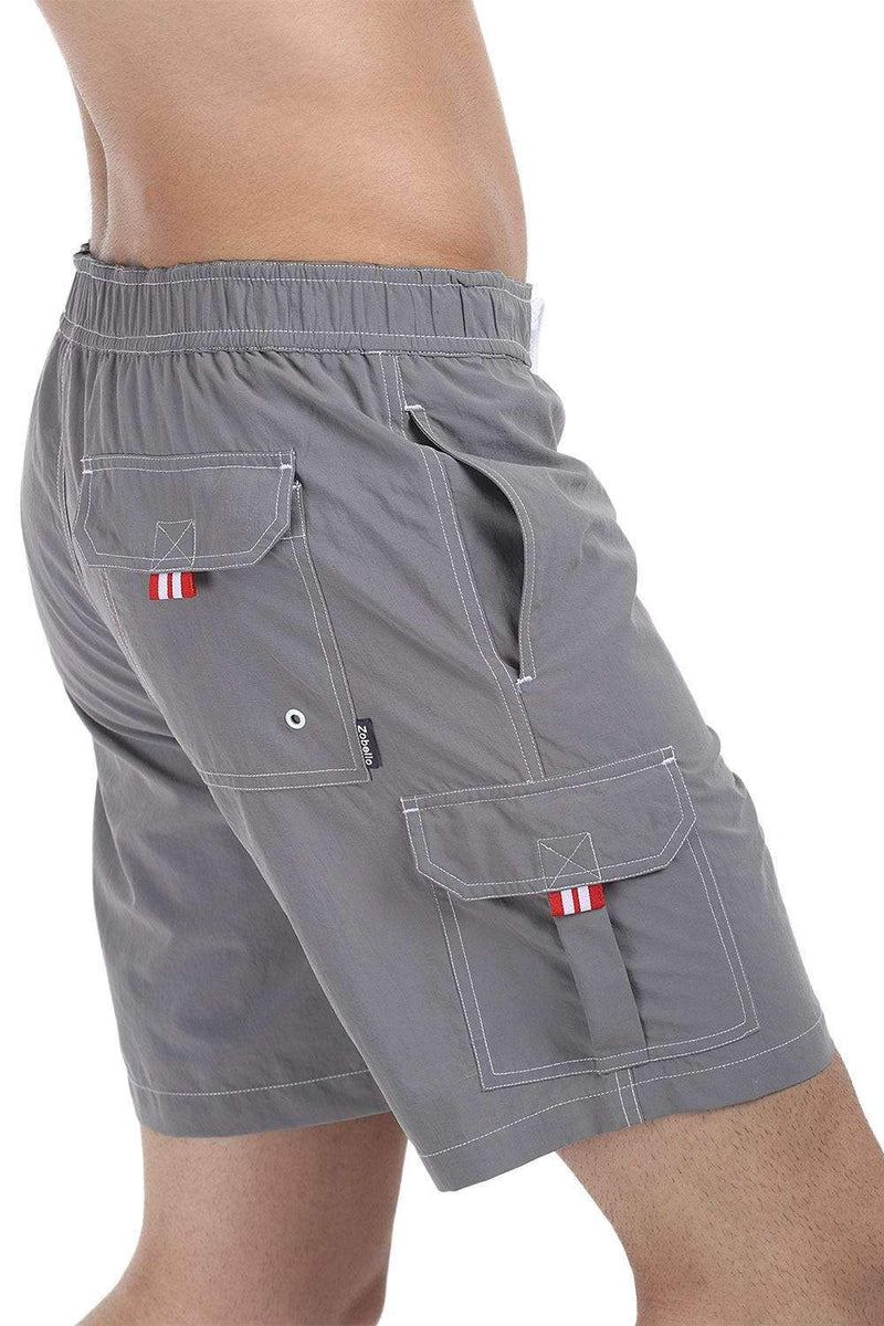 Washed Look Quick Dry Nylon Board Shorts