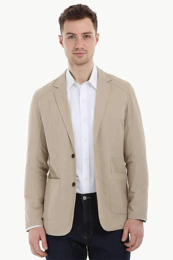 Casual Brown Notched Blazer
