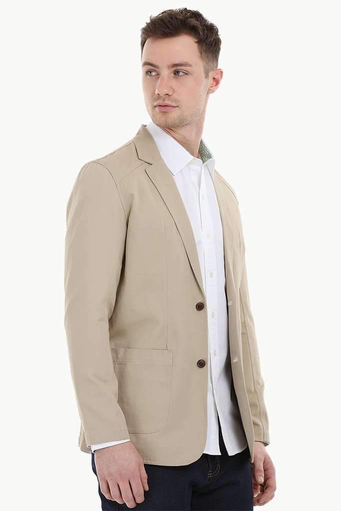 Casual Brown Notched Blazer