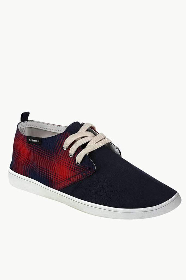 Checkered Lace Up Plimsolls