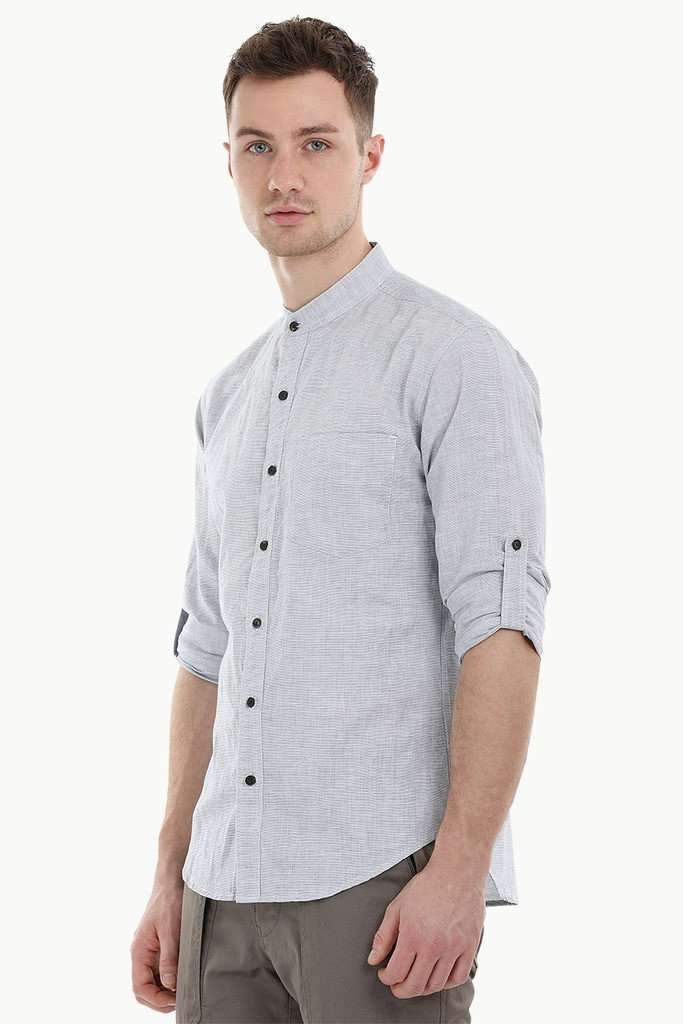 Chinese Collar Casual Shirt
