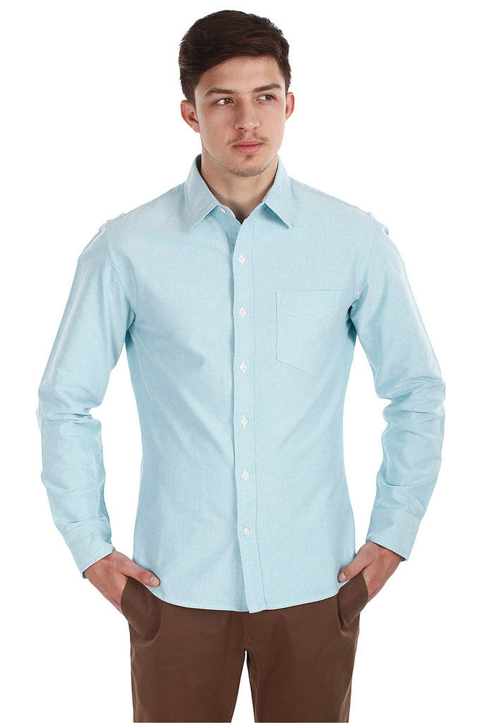 Classic Button Down Enzyme Wash Oxford Shirt