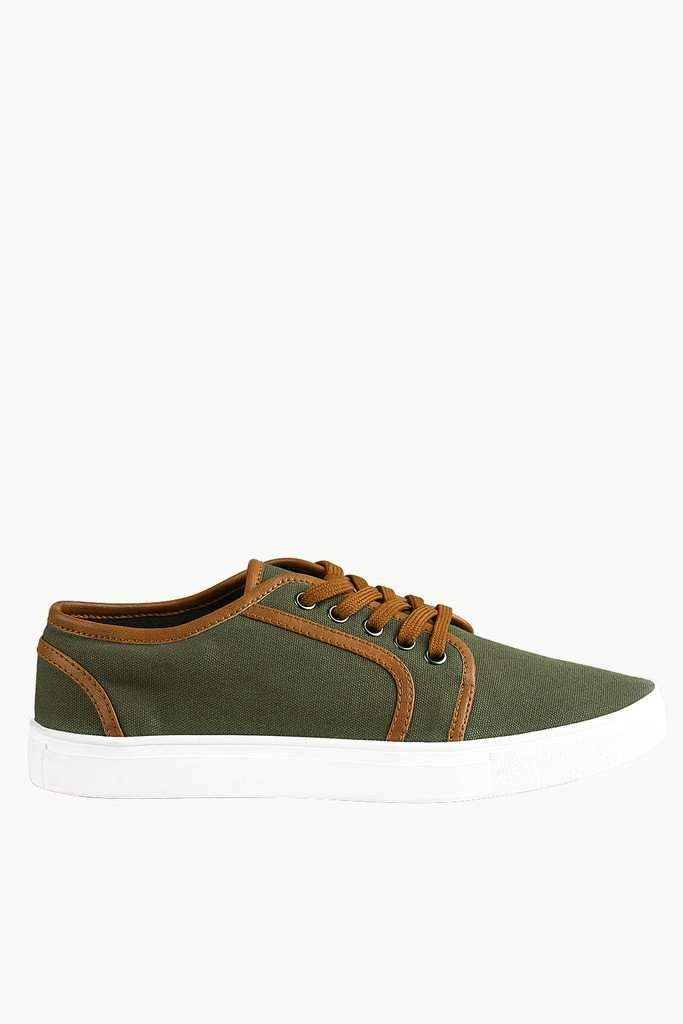 Canvas Low Ankle Lace Up Plimsolls