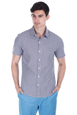 Classic Striped Seersucker Short Sleeve Shirt