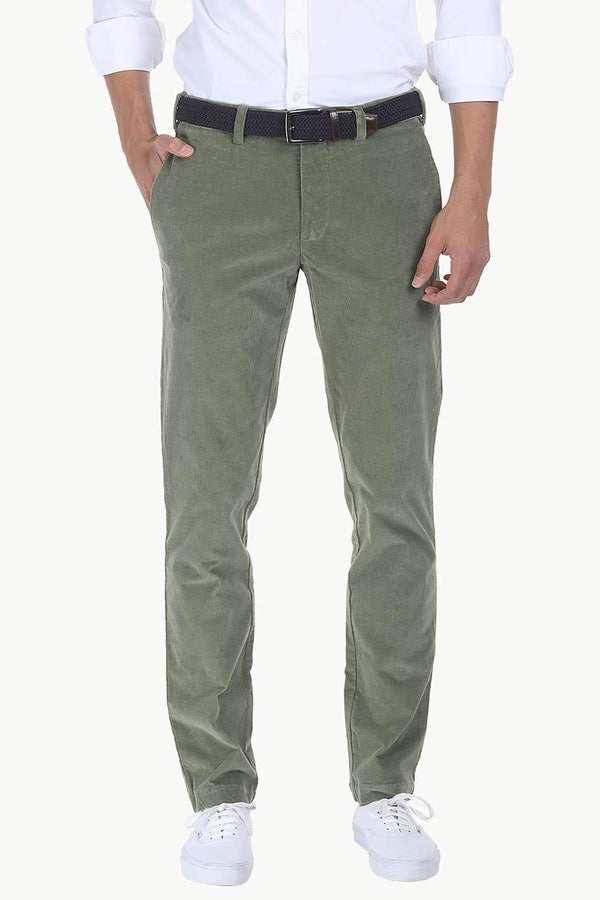 Slim Fit Cotton Cord Pants