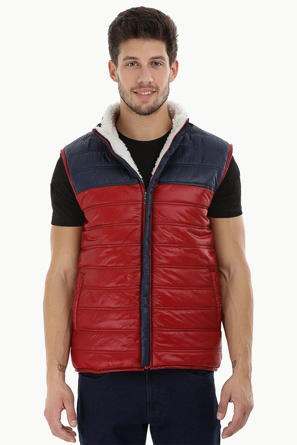 Color-Block Sherpa Lined Jacket