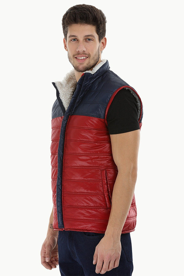 Color-Block Sherpa Lined Jacket