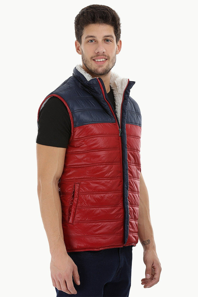 Color-Block Sherpa Lined Jacket