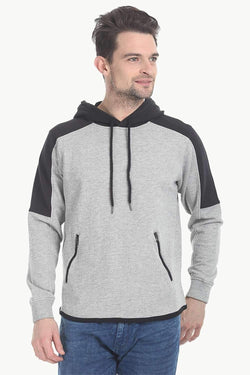 Colorblock Contrast Zipper Hoodie
