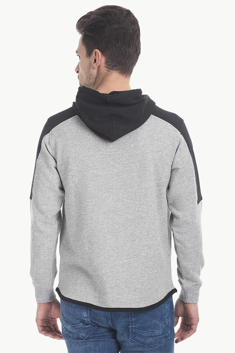 Colorblock Contrast Zipper Hoodie