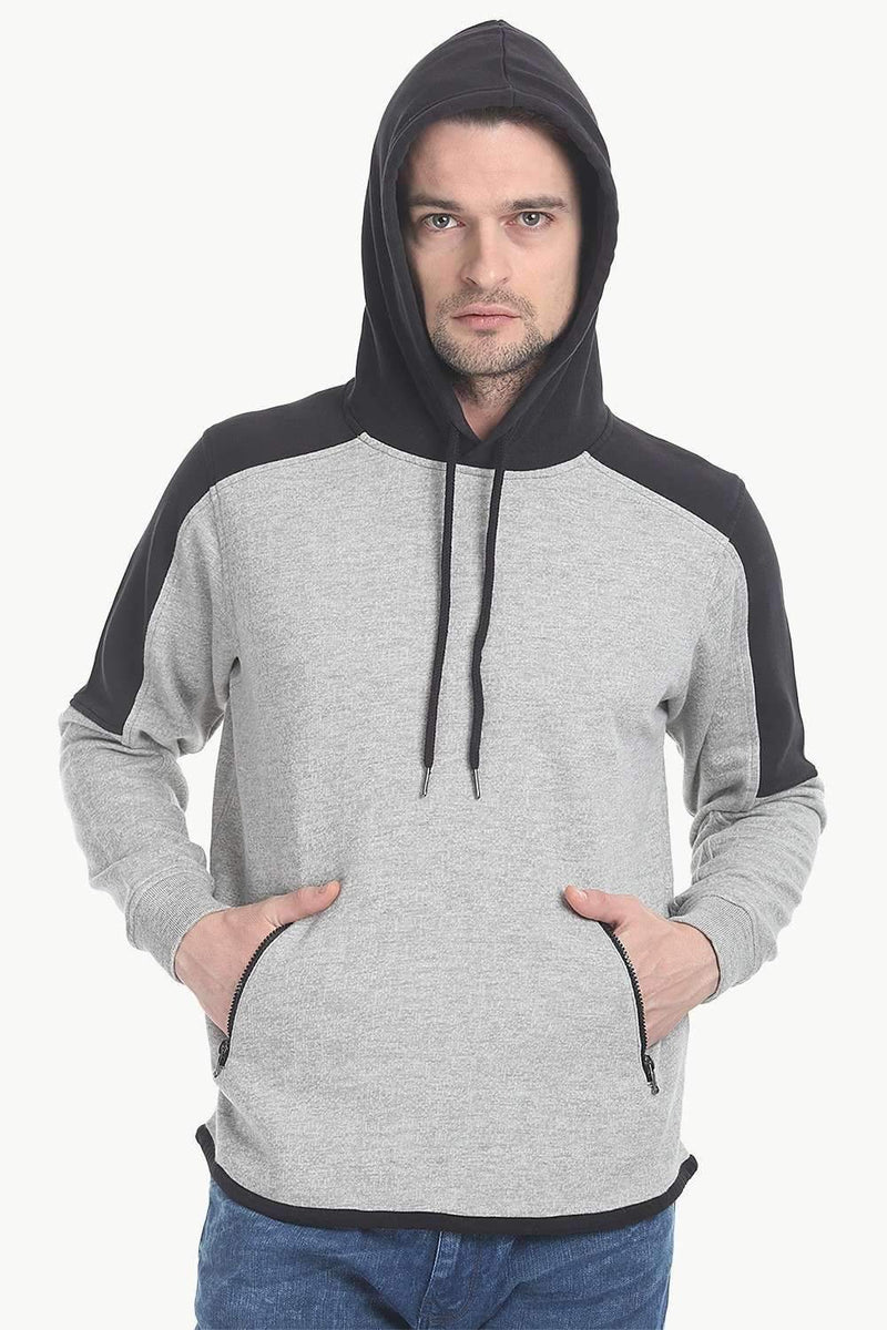 Colorblock Contrast Zipper Hoodie